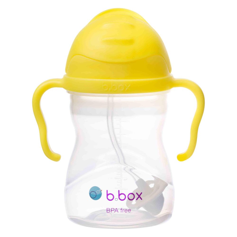 b.box Sippy cup hrnček so slamkou žltá 240ml
